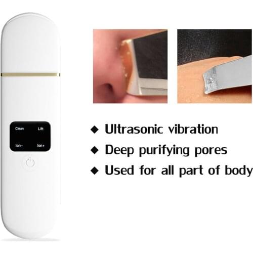 Ultrasonic Facial Peel Massage Machine Skin Scrubber Deadskin Peeling Blackhead Remover Deep Cleaning Exfoliating Facial Spa