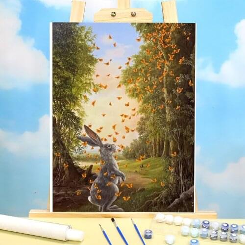 Animal Rabbit Painting By Numbers Kit Oil Paints 40*50 Picture By Numbers Photo Home Decor Crafts For Adults Handicraft