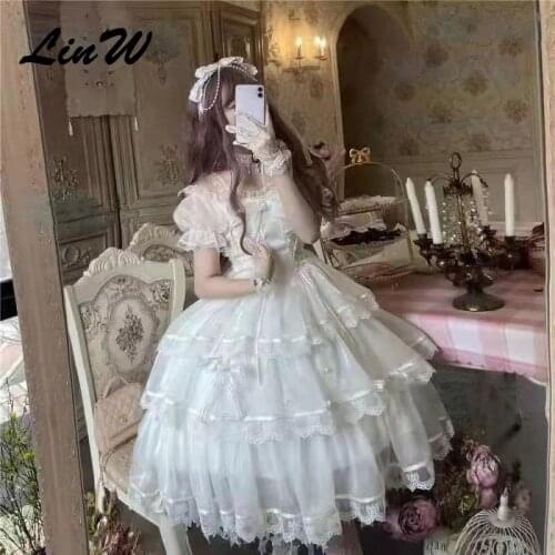 Girl Vintage Lace Ball White Medieval Dress Gothic corset waist Palace Princess Lolita Dresses Women Retro Party Clothes Cosplay