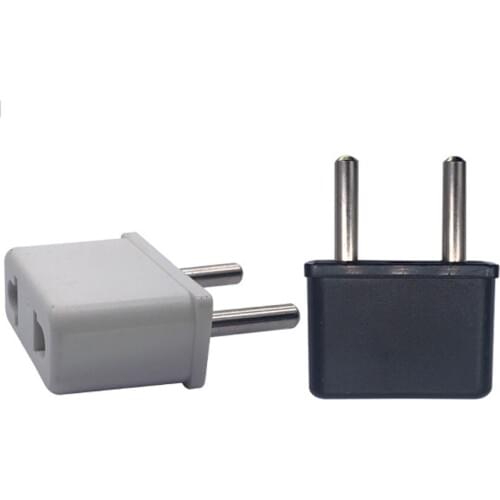 10pcs Universal euro AU US to EU Electrical AC power plug adaptor germany franch travel Converter Adapter 10A 250V Black white