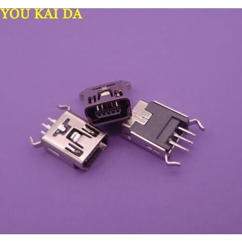 20pcs/lot Micro USB Charging Jack Socket, Mini USB Connector for Philips, 180 degree bend foot female data port