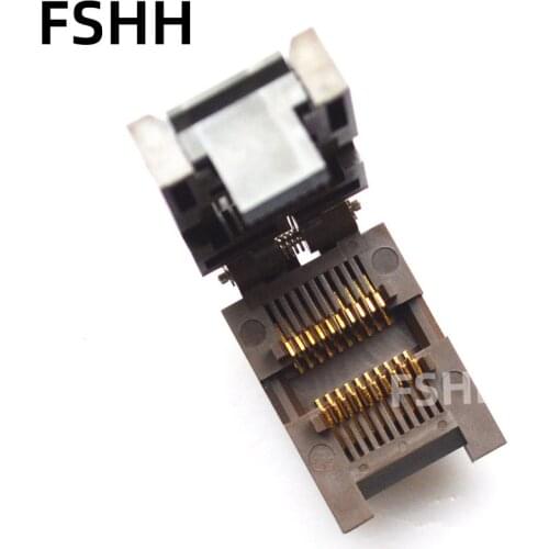 200mil 208mil SOP20 test socket FP-20-1.27-06 ic socket 1.27mm Clamshell SOP20 SOP8 socket