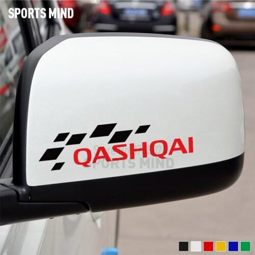 3 Pairs SPORTS MIND SPORT Car Styling Rearview Mirror Car Sticker Decal For Nissan Qashqai j11 j10 Sticker For Car Accessories