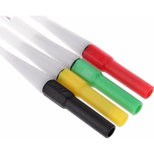 4pcs 0.7mm Piercing Probes Kit Multimeter Pen Probe Mini Wire Piercer Car Repair Test Line Probe Tool