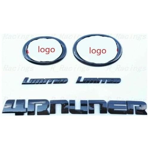 5PCS NEW For 2014-2020 4@UNNER Gloss Black EMBLEM OVERLAY KIT OEM LIMITED