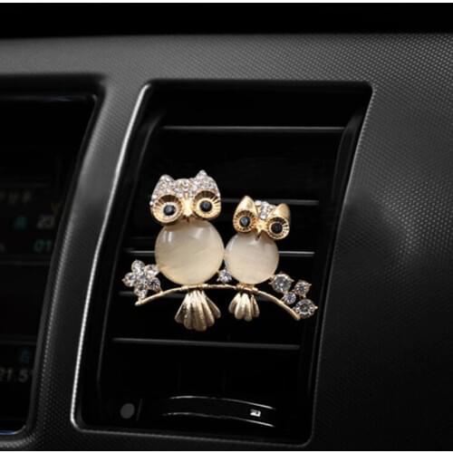 Car Air Freshener Diamond Owl Car-styling Auto Outlet Perfume Vent Solid Fragrance Diffuser