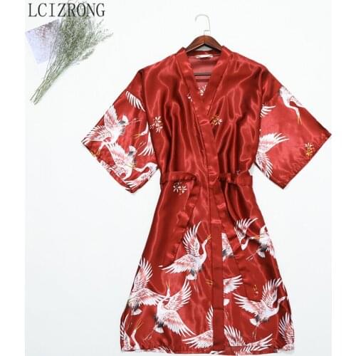 Spring Fashion Animal Print Bathrobes Women Summer Cool Faux Silk Dressing Gown Sexy Wedding Bride Bridesmaid Robes Sleepwear