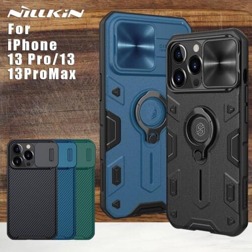 NILLKIN For iPhone 13 Pro Max Case Armor Back Cover Slide Lens Protection Cases Camera Protection Case for iPhone 13 Pro
