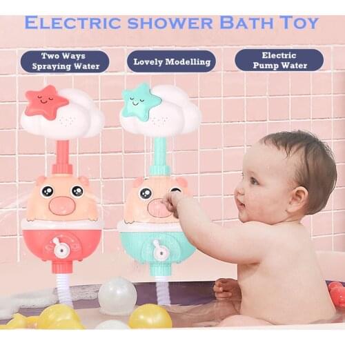 Baby Bath Toys Bathtub Shower Toys Water Game Pig Model Faucet Shower Water Spraying Toy For Kids Swimming Bathroom Summer Toys