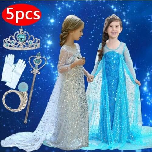 Kids Halloween Dress For Girls Princess Costume Children Christmas Party Clothes Girls Princess Cosplay Party Dress Up 4-10 Year