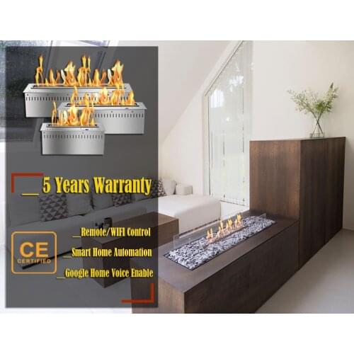 Inno-Fire 30 inch silver or black Smart Remote control intelligent ethanol fireplace burner