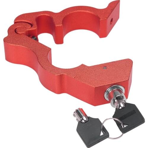 Red 37.5mm Brake Lever Grip Lock Scooter Motorcycle ATV Handlebar Caps-Lock Aluminum