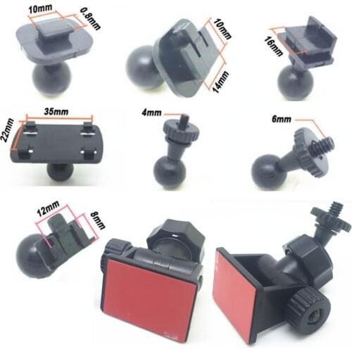 7 Types Ball Interface Choose Car Mount for Camera Holder DVR DV GPS Holder Car DVR Mini Car Holder Adhesive Base Tripod Holder