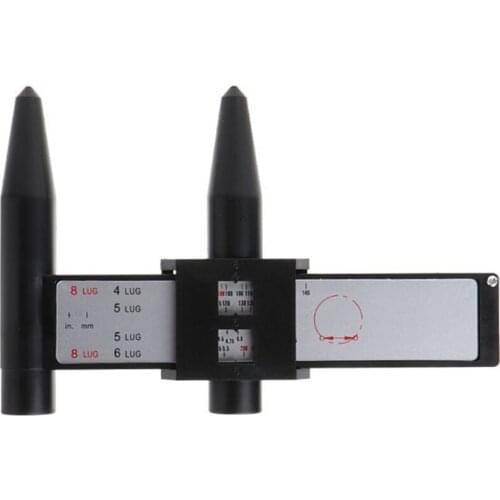 Car Wheel Hub Ruler Sliding Hole Distance Measuring Calliper Lug Bolt Wheel Circle Hub Ruler Auto Inspection Tool