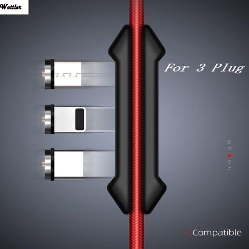 3 in 1 Magnetic Cable Plugs Case For Micro USB Type C Portable Storage Box Magnet Plug Case Connector Head Tips Container