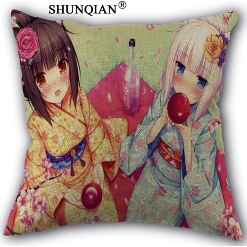 New Arrival NEKO WORKS Custom cotton Pillowcases zipper Custom Pillow Case More Size Custom your image gift