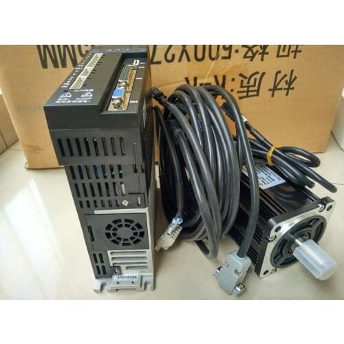 Single phase 220V 1000W 1KW 4N.m 2500rpm 80mm AC servo motor drive kit 2500ppr with 3m cable