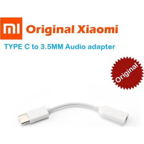 Original Xiaomi Type C 3.5 Earphone Adapter USB C Male to 3.5mm Female Jack for Xiaomi 6 Mi6 MI 8 SE A2 MIX 2S AUX Audio Cable