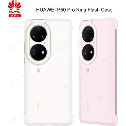 Original HUAWEI P50 Pro Ring Light Case additonal lighting Flash Camera Phone Case Cover Mini Flashlight for HUAWEI P50Pro