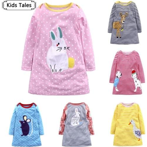 Dresses for Little Girls with Long Sleeve Christmas Dress for Girls Childrens Clothing Animal Princess Costume Baby Dress SQ363
