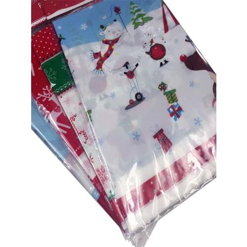 Christmas desktop decoration cartoon pvc tablecloth Christmas decoration supplies New Year table decoration