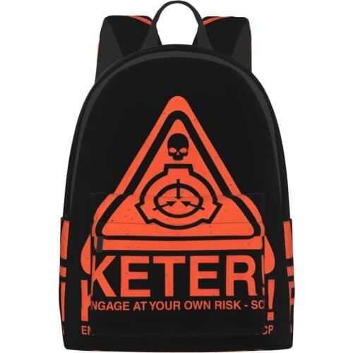 Keter Classification SCP Foundation Secure Contain Protect Girl backpack boy school backpack man backpack woman backpack