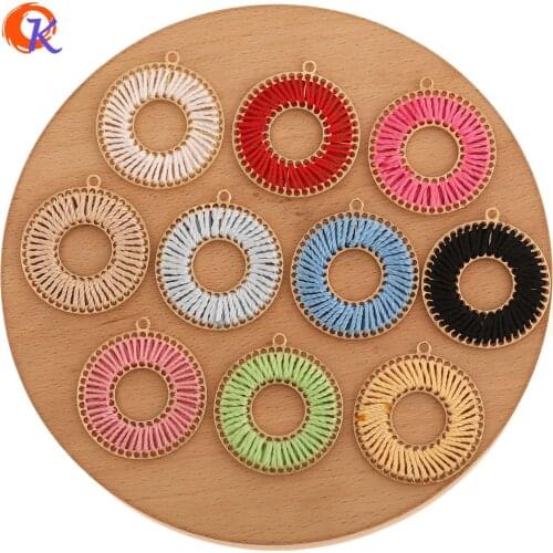 Cordial Design 30Pcs 35*39MM Jewelry Accessories/Hand Made/DIY Pendant/Round Shape/Jewelry Making/Wire Charms/Earring Findings