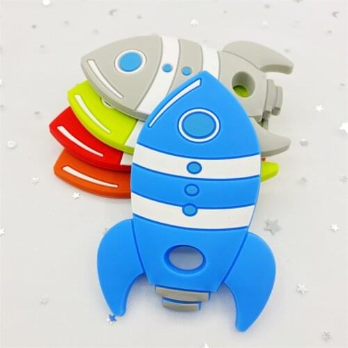 Rocket Silicone Baby Teether Rodent Baby Teeth Toy Chew Animal Shape Baby Products Nursing Gift
