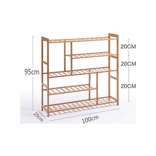 Shoe rack simple bamboo storage rack shoe rack multilayer simple household assembled shoe rack