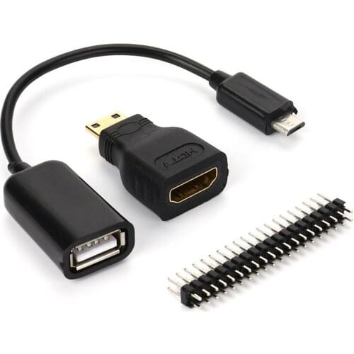 USB Cable For Raspberry Pi Zero Mini-HDMI Male To HDMI Female + Micro USB To USB + Male GPIO Drop Shipping l1031#2