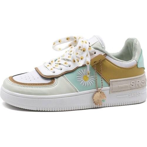 Women Casual Shoes Fashion Women Sneakers Breathable Walking Shoes Lace Up Flat patchwork Shoes Plus size