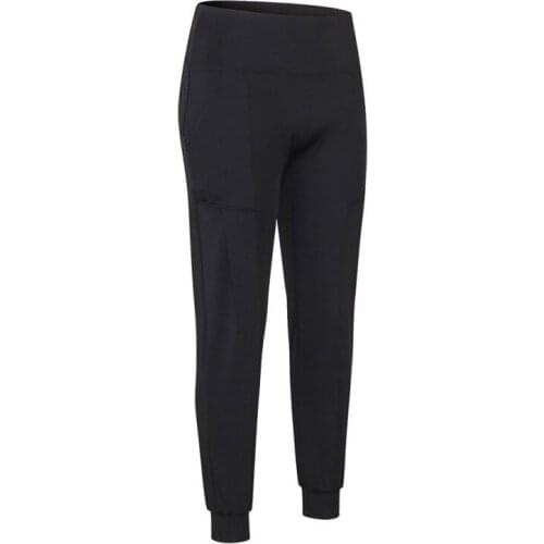 Womens Sports Trousers High Waist Yoga Loose Leisure Training Quick-drying Elastic Fitness Running Beam Pants/ z