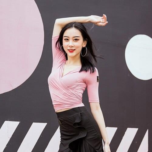 Woman long sleeve national standard Dance Top Latin dance clothing Woman long sleeve national standard Dance shirt Latin