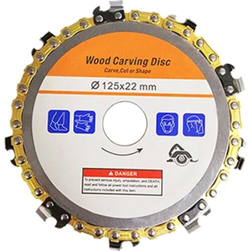 Tooth Woodworking Tools 5 Inch 9 Grinder Chain Wood Carving Disc For 125 Angle Grinder Teeth Grinders Carving Tool Wooking Tool