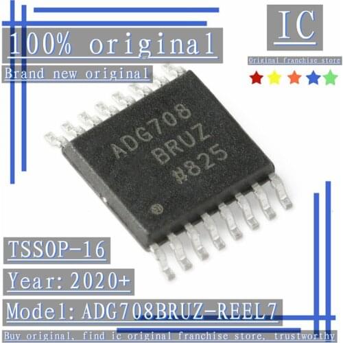 2020+ 100% Brand new original 5PCS-20PCS ADG708BRUZ-REEL7 TSSOP-16 8:1 channel CMOS analog multiplexer