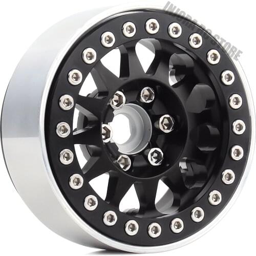 4PCS/Set Metal Alloy 1.9" 12-Spokes BEADLOCK Wheel Rim for 1/10 RC Crawler Traxxas TRX-4 Axial SCX10 II AXI03007 Tamiya