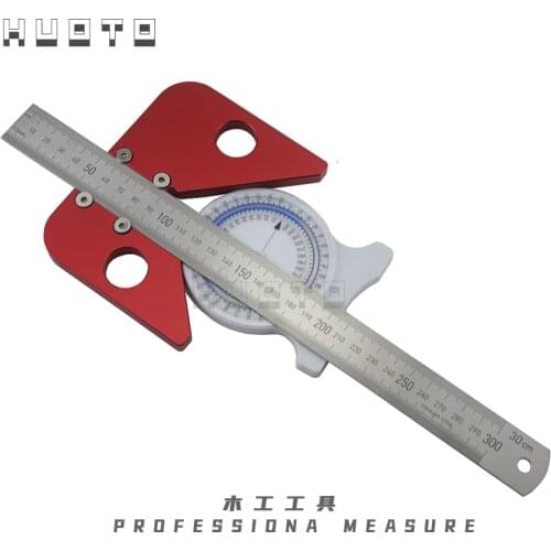 45 Degree Scriber Round Center Line Drawing Ruler Gauge Carpenter Layout Tools Angle Scriber Steel Ruler Positioning Block gauge