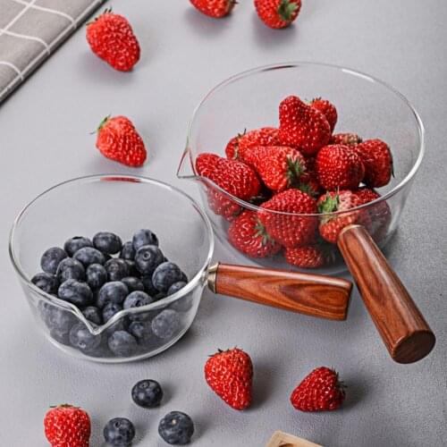 500/900ml Soup Pot Healthy Stable Heat-resisting Soup Milk Pot Pan Glass Cooking Small Saucepan for Indoor Kitchen Gadget