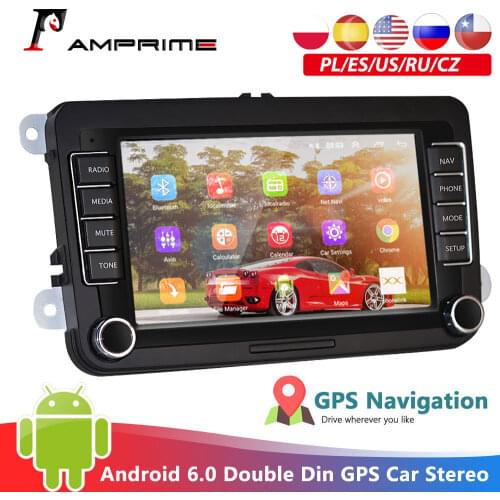 AMPrime 2Din 7" Car Stereo Radio Android Car Multimedia player For Volkswagen/Golf/Polo/Passat/b7/b6/SEAT/leon/Skoda GPS Radio
