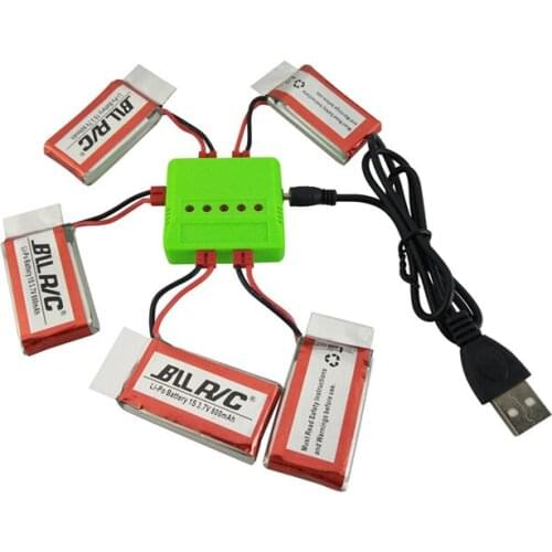 BLLRC model aircraft parts 5PCS 3.7V 800mah with charger 5 and 1 SYMA X5HW X5HC helicopter parts