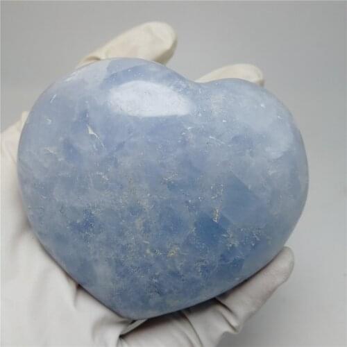 Large Natural crystal heart Hand made celestite quartz Gemstones Chakra Stone heart Balancing Collector Crystals Reiki healing
