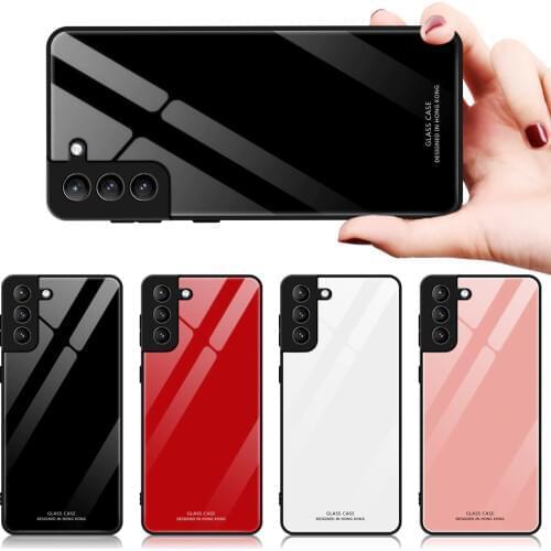 Tempered Glass Phone Case for Samsung Galaxy S21 Ultra S21+ 5G Case Back Cover for samsung s21 plus s20fe A21S A50 A30S A50S A70