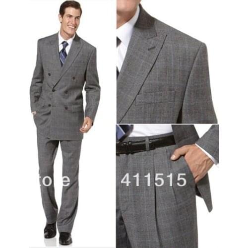 Custom made cheap wool top Sale new style gray wedding groom wear Tuxedos/man party evening vest dress/Mens Suits/free shipping