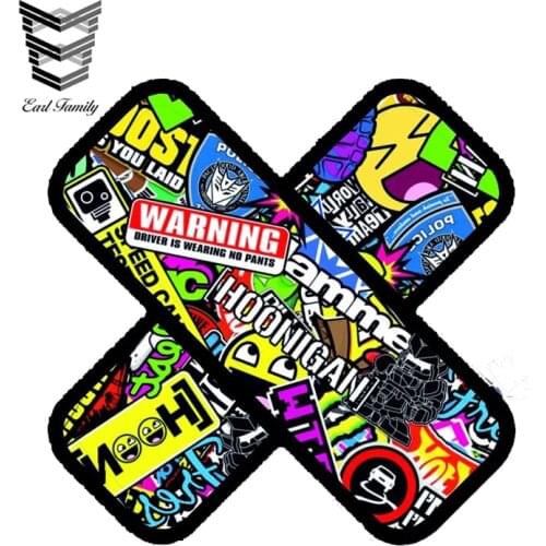 EARLFAMILY 13cm x 13cm PLASTER STICKER BOMB Colour Car Van Bike Window Bumper Laptop Decal Vinyl Reflective 3D Car Sticker