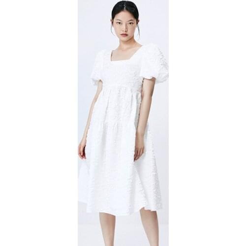 Summer Dress Female Solid Casual Womens Dresses Short Sleeve Woman Summer Beach Dresses White Dresses Summer 2021 Ladies