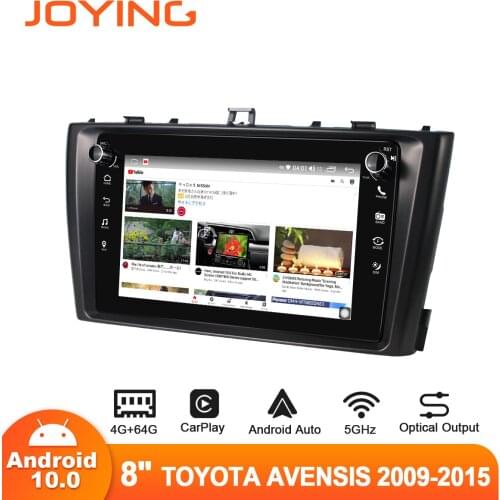 Joying Android Radio Head Unit 8” Central Multimedia For Toyota Avensis 2009-2015 With Android Auto & Car Stereo Apple CarPlay