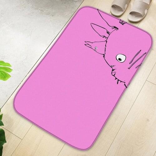 Kawaii Cartoon Cat Bath Mats Laundry Room Decor PINK Kitchen Carpets tapete banheiro alfombra de cocina Prayer Mat 40x60 Doormat