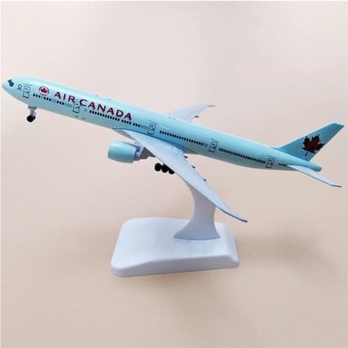 20CM Airplane Model Air Canada Airlines Boeing B777 Metal Diecast Alloy Plane Aircraft Model Toy Kids Gift Collectible