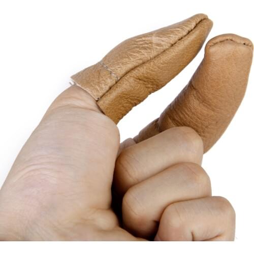 Set of 2pcs Leather Thumb Finger Protectors Guards Hand Craft Needle Pin Felting Tools