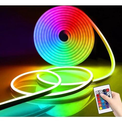 Neon Strip Outdoor led string 220V With Plug Waterproof Wall Lamp 10m 5m Garland DIY Sign Garden Light Fence Lamp